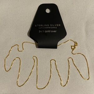 24" BELK Silverworks 24kt Gold Over Sterling Silver Chain Necklace